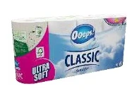 OOOPS! Sensitive - Toaletný papier 3-vr., 8 roliek, 140 útržkov