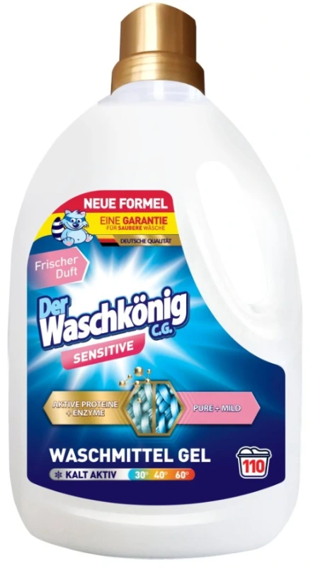 Waschkönig Sensitive prací gel s aloe vera 3,305L/110 praní